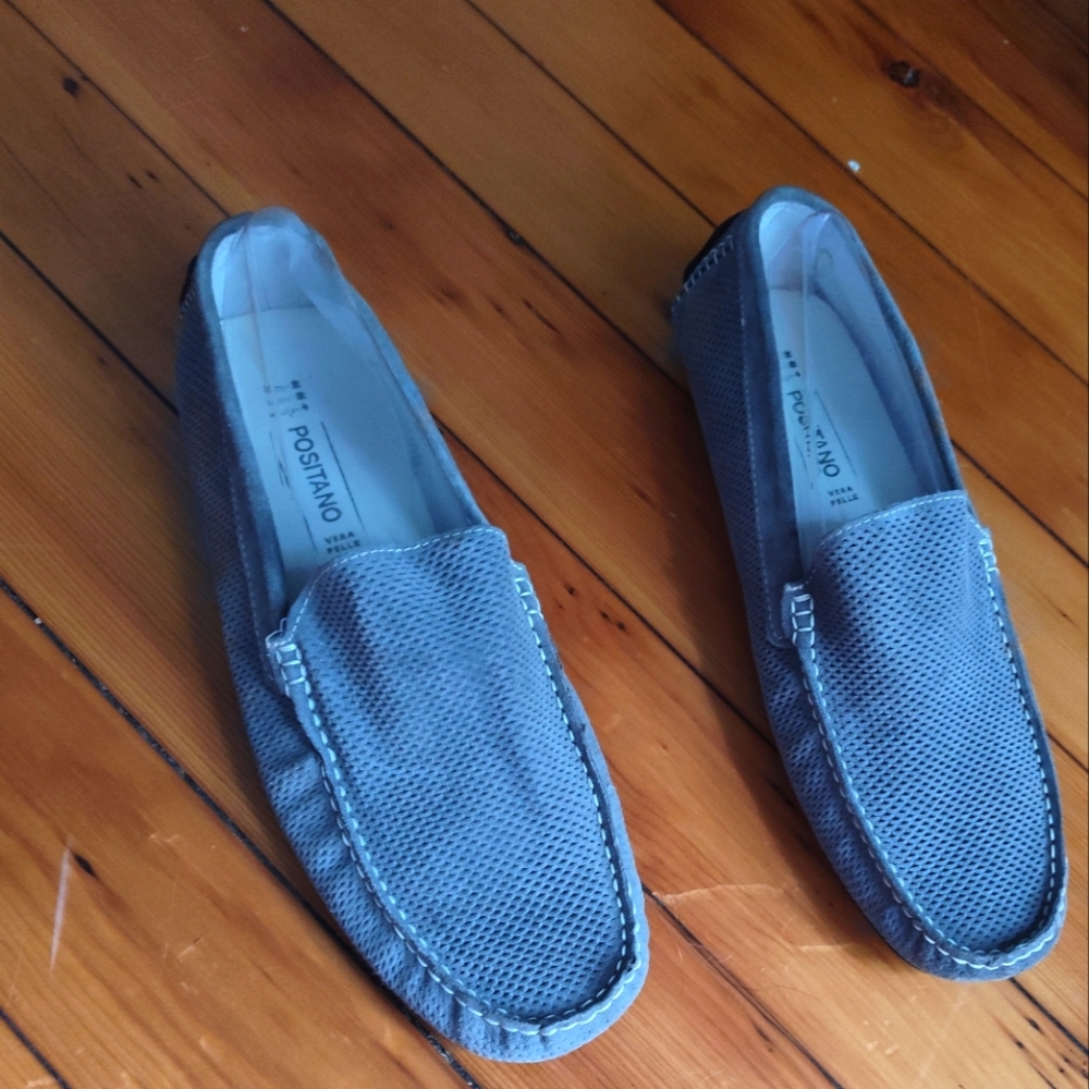 Interland Positano "vera pelle" gray men's slip-on loafers